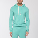 Essential Waves Pullover Hoodie // Pool (M)