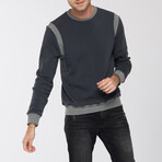 Rib Insert Pullover // V Black (2XL)