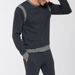 Rib Insert Pullover // V Black (2XL)