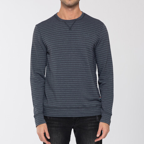 Tonal Stripe Pullover // V Black (S)