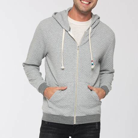 Quilted Zip Hoodie  // Heather (S)