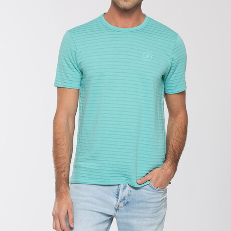 Tonal Stripe Crew  // Pool (S)