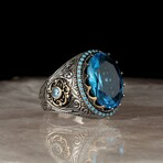 Cool Blue Topaz Ring (6.5)