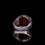 Curved Amber Ring (8.5)