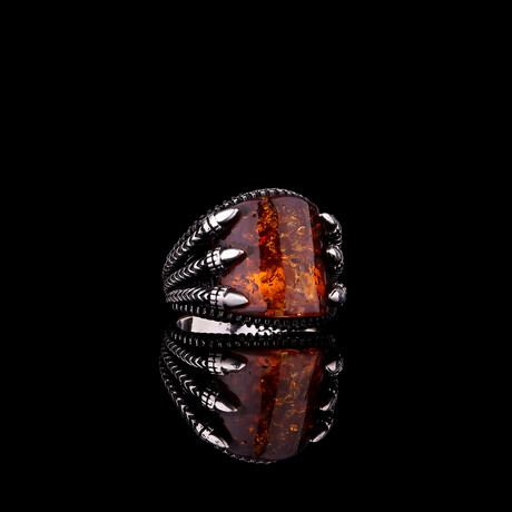 Curved Amber Ring (5)