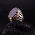 Braided Onyx Ring (8.5)