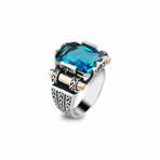 Emerald Cut Blue Topaz Ring (9)