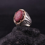 Engraved Red Aventurine Ring (5.5)