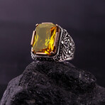 Emerald Cut Citrine Ring (5.5)