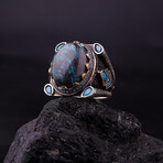 Large Azurite Stone Ring (6)