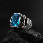 Emerald Cut Blue Topaz Ring (7)