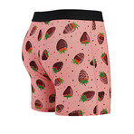 Chocolate Strawberry Cotton Softer Than Cotton Boxer Brief // Pink (XL)
