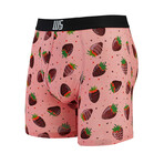 Chocolate Strawberry Cotton Softer Than Cotton Boxer Brief // Pink (XL)