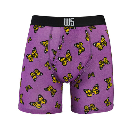Butterfly Cotton Softer Than Cotton Boxer Brief // Purple (S)