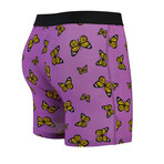 Butterfly Cotton Softer Than Cotton Boxer Brief // Purple (M)