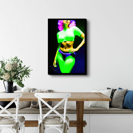 Neon Xena (16"H x 13"W x 2"D)