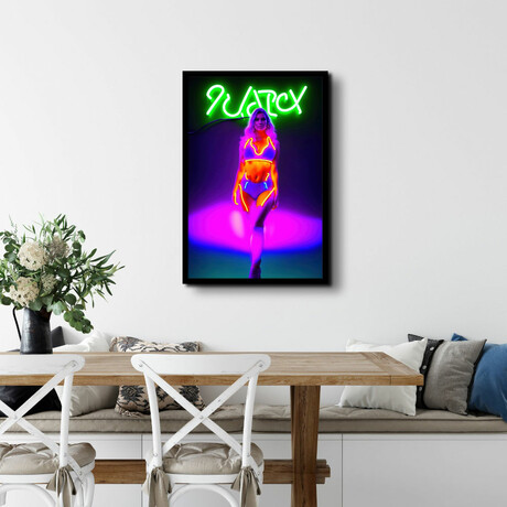 Neon Clara (16"H x 13"W x 2"D)