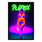 Neon Clara (16"H x 13"W x 2"D)