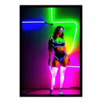 Neon Flo (16"H x 13"W x 2"D)