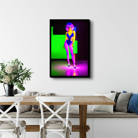 Neon Janice (16"H x 13"W x 2"D)