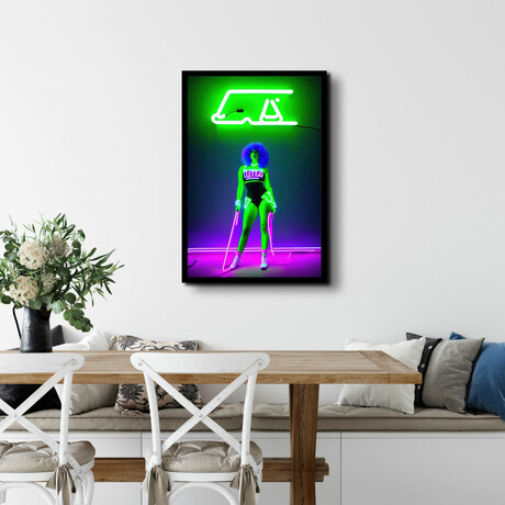 Neon Cathy (16"H x 13"W x 2"D)