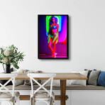 Neon Bella (16"H x 13"W x 2"D)