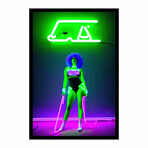 Neon Cathy (16"H x 13"W x 2"D)