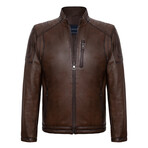 Blake Leather Jacket // Chestnut (S)