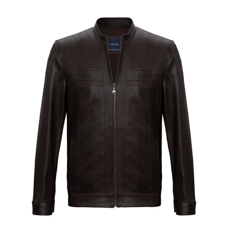 Samuel Leather Jacket // Brown (S)