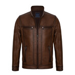 William Leather Jacket // Chestnut (3XL)