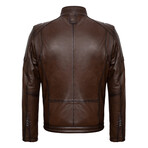 Blake Leather Jacket // Chestnut (XL)