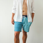 The Ultramarine Swim Shorts // Blue + Aqua + Green (XL)