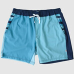 The Ultramarine Swim Shorts // Blue + Aqua + Green (L)