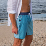 The Ultramarine Swim Shorts // Blue + Aqua + Green (L)