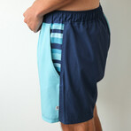 The Ultramarine Swim Shorts // Blue + Aqua + Green (XL)