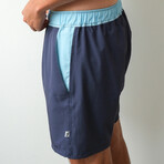 The East Coast Swim Shorts // Navy + Blue (XS)