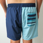 The Ultramarine Swim Shorts // Blue + Aqua + Green (L)