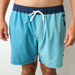 The Ultramarine Swim Shorts // Blue + Aqua + Green (XS)