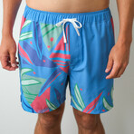 The Mojitos By The Pool Swim Shorts // Blue + Green + Pink (L)