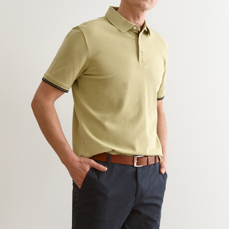 Jay Knitted Polo // Light Green (S)