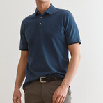 Jay Knitted Polo // Navy Blue (S)