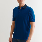 Jay Knitted Polo // Blue (S)