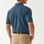 Jay Knitted Polo // Navy Blue (S)