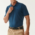 Jay Knitted Polo // Navy Blue (S)