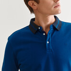 Jay Knitted Polo // Blue (S)