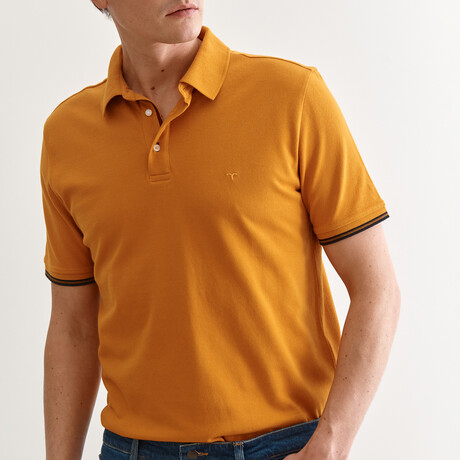 Jay Knitted Polo // Mustard (S)