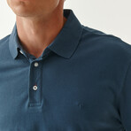 Jay Knitted Polo // Navy Blue (S)