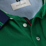 Jay Knitted Polo // Green (S)