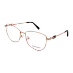 Salvatore Ferragamo // Men's SF2214 770 Round Optical Frames // Rose Gold