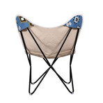 Printed Butterfly Chair // Blue + White + Black